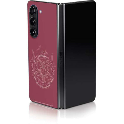 Wizarding Worlds Harry Potter Hogwarts Crest Galaxy Z Fold5 5G Skin